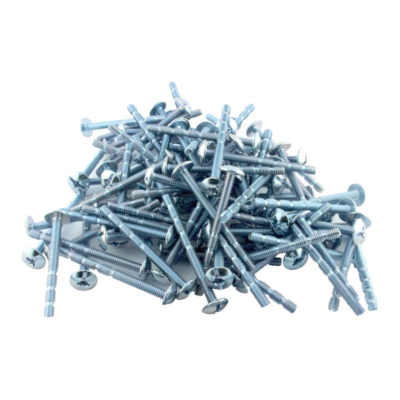 ROK 100 Pack Rok Hardware #8 x 2 Slotted Machine Thread Phillips Sqaure Drive Break Away Long Truss Head Screws - Image 1